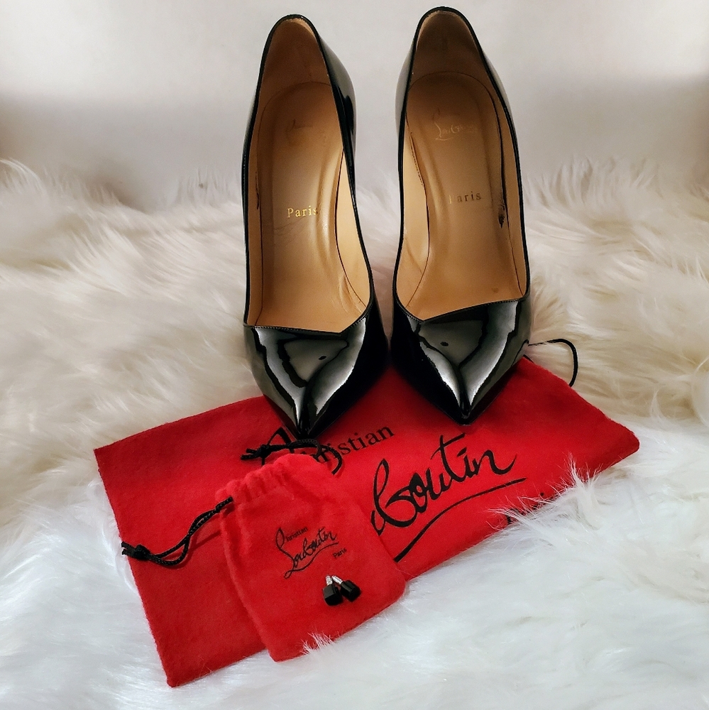 Christian Louboutin Corneille 100mm Black Patent